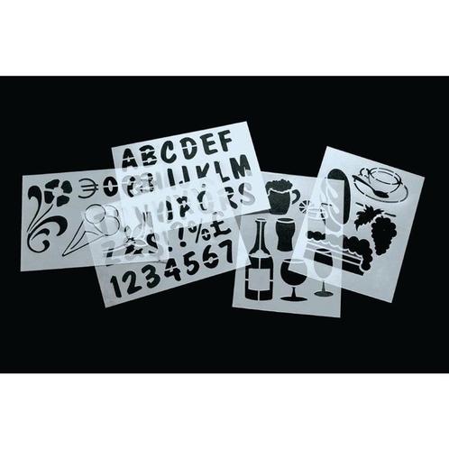 Sjablonen | 5 stuks | Met o.a letters en figuren |, Zakelijke goederen, Horeca | Keukenapparatuur, Nieuw in verpakking, Verzenden