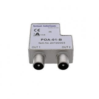 Coax splitter - Braun telecom (Vrouwelijk naar 2x mannelijk), Computers en Software, Pc- en Netwerkkabels, Nieuw, Verzenden