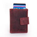 Figuretta Card Protector Hunter Pull-up met rits - Rood, Sieraden, Tassen en Uiterlijk, Overige merken, Verzenden, Nieuw, Leer