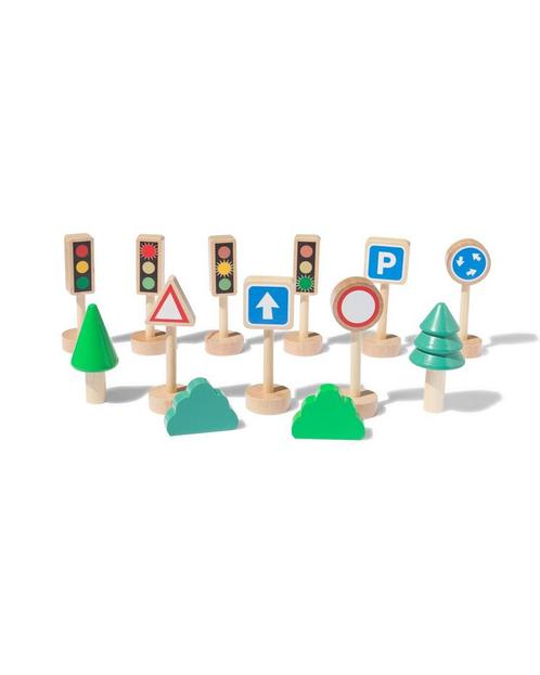 HEMA Set verkeersborden en bomen 13-delig, Kinderen en Baby's, Speelgoed | Speelgoedvoertuigen, Nieuw, Verzenden