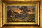 František Gyurkovits (XXI) - Sunset Landscape with Two