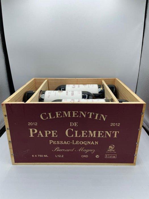 2012 CLEMENTIN DE PAPE CLEMENT, 2nd wine of Ch. Pape Clement, Verzamelen, Wijnen