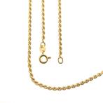 Gouden lange gedraaide schakel ketting | 70 cm (veerring), Sieraden, Tassen en Uiterlijk, Kettingen, Ophalen of Verzenden, Gebruikt