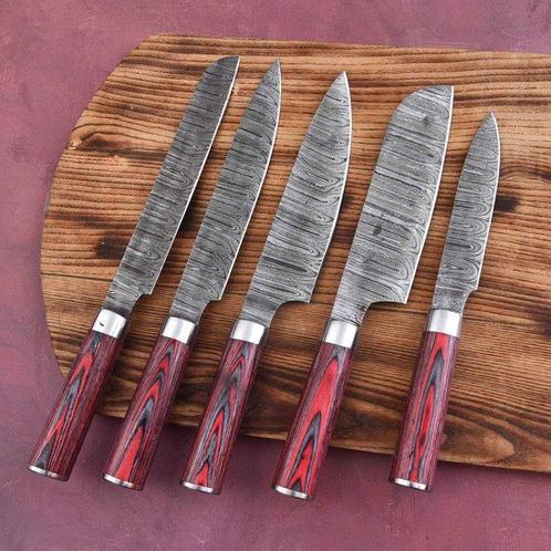 Keukenmes - Chefs knife - Pakka hout en met de hand, Antiek en Kunst, Antiek | Keukenbenodigdheden