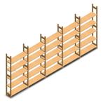 Aanbieding: Voordeelrii houten legbordstelling BT Euro