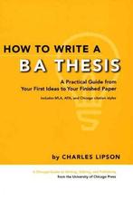 How To Write A Ba Thesis 9780226481265, Zo goed als nieuw, Verzenden