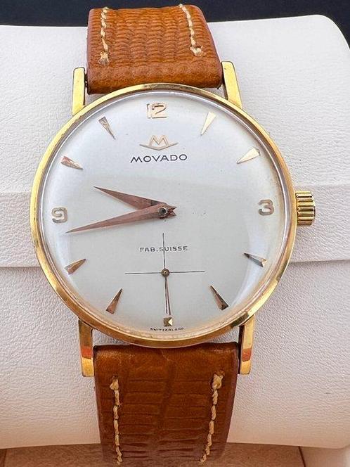 Movado - Calatrava - 58207 20M 18K Gold Plated Excellent, Sieraden, Tassen en Uiterlijk, Horloges | Heren