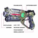 Light Battle lasergame set - 4 laserguns camo groen/grijs, Ophalen of Verzenden, Nieuw