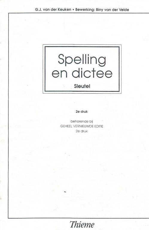 Spelling en dictee antwoorden, Boeken, Schoolboeken, Nieuw, Verzenden