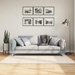 vidaXL Vloerkleed ISTAN hoogpolig glanzend 140x200 cm, Verzenden, Nieuw, Crème
