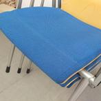 Ahrend multiplex stevige stoel - blauwe stof (alleen per set, Huis en Inrichting, Stoelen, Ophalen of Verzenden, Nieuw