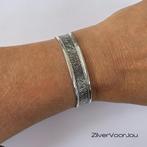 925 zilveren designer bloem armband 14 mm, Verzenden, Nieuw, Zilver