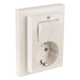 Stopcontact met schakelaar | Merten | System M, Doe-het-zelf en Verbouw, Elektra en Kabels, Nieuw, Verzenden