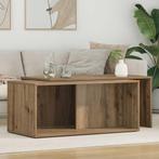 vidaXL Koffietafel Set 2 pcs Artisan Eiken Bewerkt hout, Huis en Inrichting, Minder dan 50 cm, Verzenden, Nieuw, Minder dan 50 cm