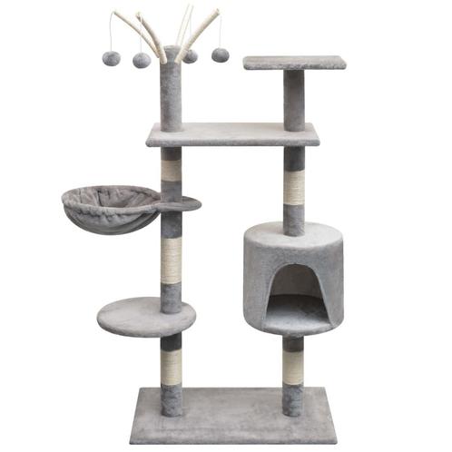 vidaXL Kattenkrabpaal met sisal krabpalen 125 cm grijs, Dieren en Toebehoren, Katten-accessoires, Nieuw, Verzenden