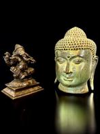 Bronzen Ganesha & Siddhartha Gautama - Brons - India -