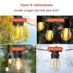 2dekans | Partizzle 15m Waterdicht Lichtsnoer op Zonne, Tuin en Terras, Buitenverlichting, Ophalen of Verzenden, Zo goed als nieuw