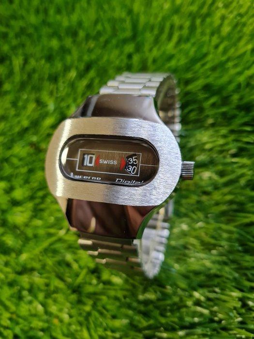Lucerne Digital jump hour new old stock - Zonder, Sieraden, Tassen en Uiterlijk, Horloges | Heren