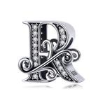 Letter R Bedel Charm met Zirkonia Pandora compatible, Sieraden, Tassen en Uiterlijk, Bedels, Nieuw, Overige merken, Verzenden