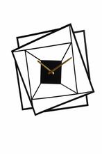 Artisan Eclips – Design Wandklok – 46×45 cm – Zwart/Goud, Huis en Inrichting, Woonaccessoires | Klokken, Verzenden, Nieuw, Analoog