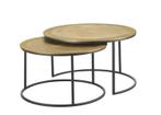 Salento salontafel set 2st. brass antique, Huis en Inrichting, Tafels | Salontafels, Ophalen of Verzenden, Nieuw