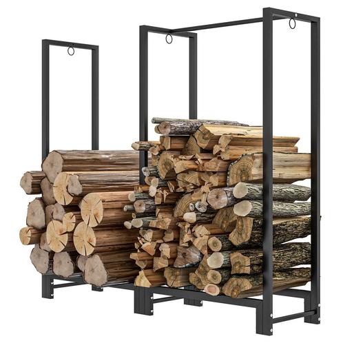 TRUUSK Brandhoutrek 123 X 32 X 115 Cm Brandhoutrek Met Twee, Huis en Inrichting, Haarden, Nieuw, Verzenden