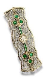 Broche Platina, Art Deco 1930 platina broche met diamanten -, Sieraden, Tassen en Uiterlijk