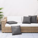 vidaXL Bankkussens 4 st 60x60 cm stof antracietkleurig, Verzenden, Nieuw