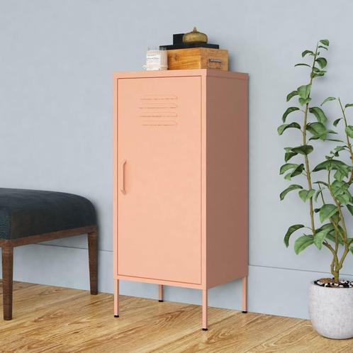 vidaXL Opbergkast 42,5x35x101,5 cm staal roze, Huis en Inrichting, Kasten | Overige, Nieuw, Verzenden