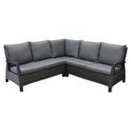 Dallas hoek loungeset 3 delig antraciet, Tuin en Terras, Ophalen of Verzenden, Nieuw, Wicker