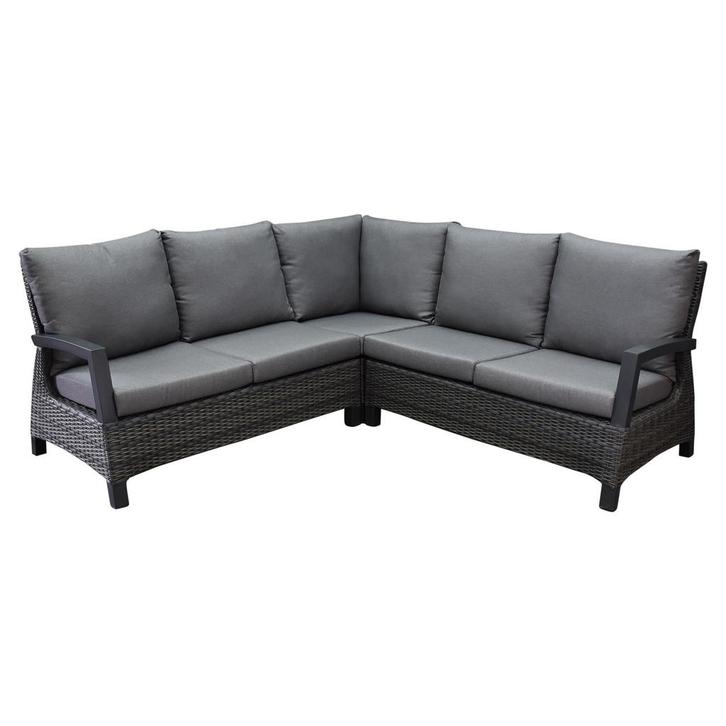 Dallas hoek loungeset 3 delig antraciet, Tuin en Terras, Tuinsets en Loungesets, Nieuw, Wicker, Ophalen of Verzenden