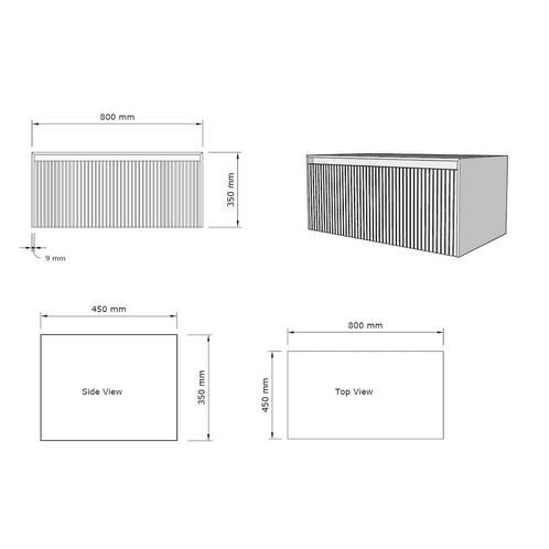 Onderkast Gliss Design Timotheus 80 CM Incl. Topplaat, Doe-het-zelf en Verbouw, Sanitair, Ophalen of Verzenden