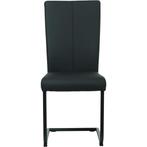 Leren eetkamerstoel Dry - Toledo Nero (zwart) - Sledepoot, Ophalen of Verzenden, Nieuw, Leer, Modern