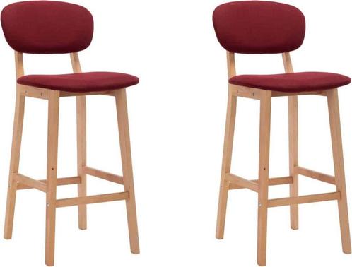 vidaXL Barkrukken 2st stof wijnrood, Huis en Inrichting, Woonaccessoires | Overige, Zo goed als nieuw, Ophalen of Verzenden