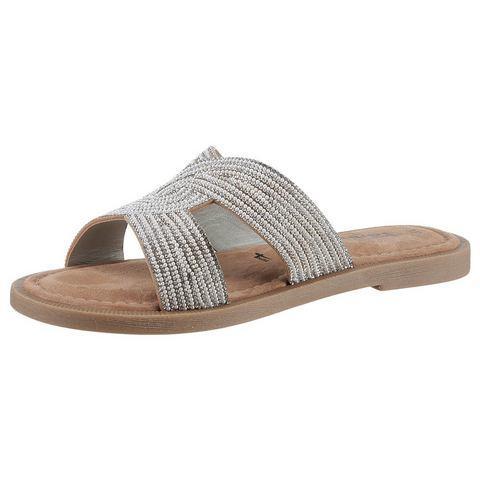 Tamaris Slippers , blokhak, feestmode, zomerschoen met, Kleding | Dames, Schoenen, Nieuw, Verzenden