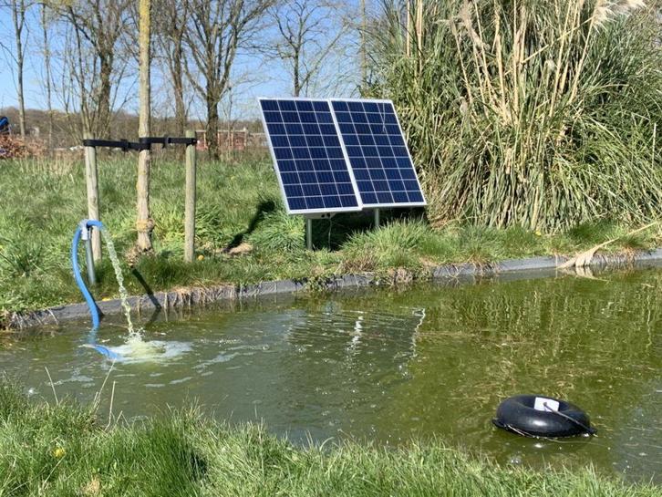 Solar vijverpomp met 2 x 115 Watt zonnepanelen, Tuin en Terras, Vijvers, Nieuw, Ophalen of Verzenden