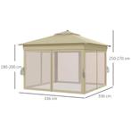 Paviljoen 3,3x3,3m Waterafstotend Pop-up Vouwpaviljoen Met L, Verzenden, Nieuw
