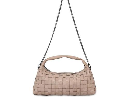 Nunoo Dandy Large Braided Dames Schoudertas - Beige - One, Huis en Inrichting, Woonaccessoires | Overige, Zo goed als nieuw, Verzenden