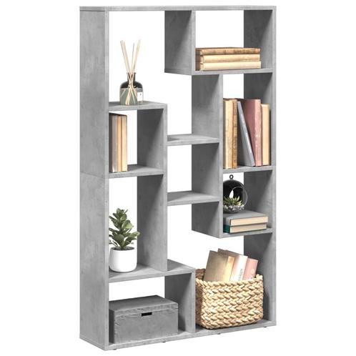 vidaXL Boekenkast 72x20x120 cm bewerkt hout betongrijs, Huis en Inrichting, Kasten | Boekenkasten, Nieuw, Overige houtsoorten
