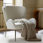 *WOONWINKEL* Dan-Form Glam Lounge Stoel Witte Boucle Stof, Huis en Inrichting, Fauteuils, Verzenden, Nieuw
