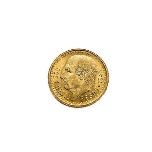 Mexico. 2.5 Pesos 1945 Hidalgo, Postzegels en Munten, Edelmetalen en Baren
