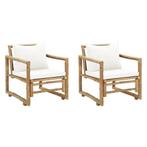 Bamboe Tuinstoelen (2st) | OP = OP | 55% Korting, Tuin en Terras, Ophalen of Verzenden, Nieuw, Hout