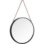 Spiegel - Trion Vicon - Ø40cm - Hangspiegel in Frame - Zwart, Huis en Inrichting, Woonaccessoires | Spiegels, Ophalen of Verzenden