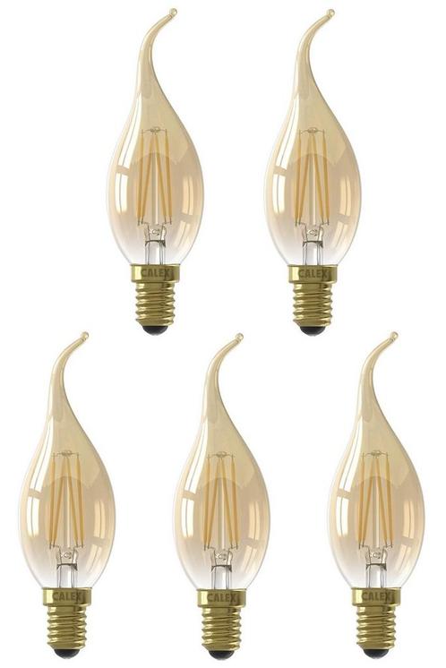 5 stuks Calex LED Tip Kaarslamp E14 3.5W 250lm 2100K Goud..., Huis en Inrichting, Lampen | Overige, Nieuw, Ophalen of Verzenden