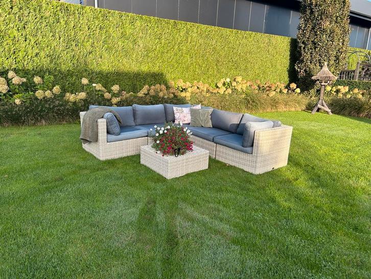 Mooie hoekloungeset van het merk FONTEYN, Tuin en Terras, Tuinsets en Loungesets, Loungeset, Zo goed als nieuw, Wicker