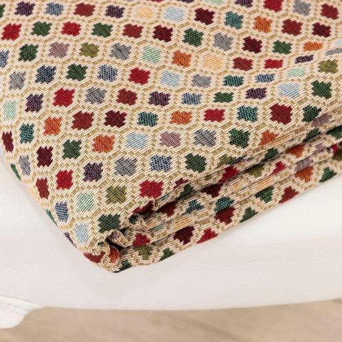 Gobelinweefsel - Geometrische fantasie - Multicolore ruiten, Antiek en Kunst, Antiek | Kleden en Textiel