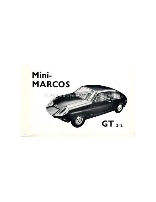 1962 MINI-MARCOS GT 2+2 BROCHURE ENGELS, Boeken, Auto's | Folders en Tijdschriften