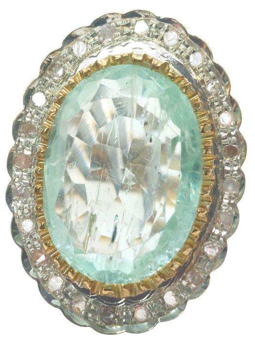 Zonder Minimumprijs - Ring - 9 kt. Geel goud, Zilver, Sieraden, Tassen en Uiterlijk, Ringen