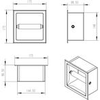 Xellanz Rocko Toiletrolhouder zonder Klep - Inbouw - Mat, Huis en Inrichting, Badkamer | Badtextiel en Accessoires, Ophalen of Verzenden