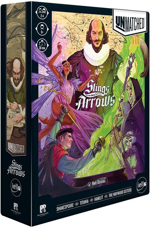 Unmatched - Slings & Arrows | Iello - Gezelschapsspellen, Hobby en Vrije tijd, Gezelschapsspellen | Bordspellen, Nieuw, Verzenden